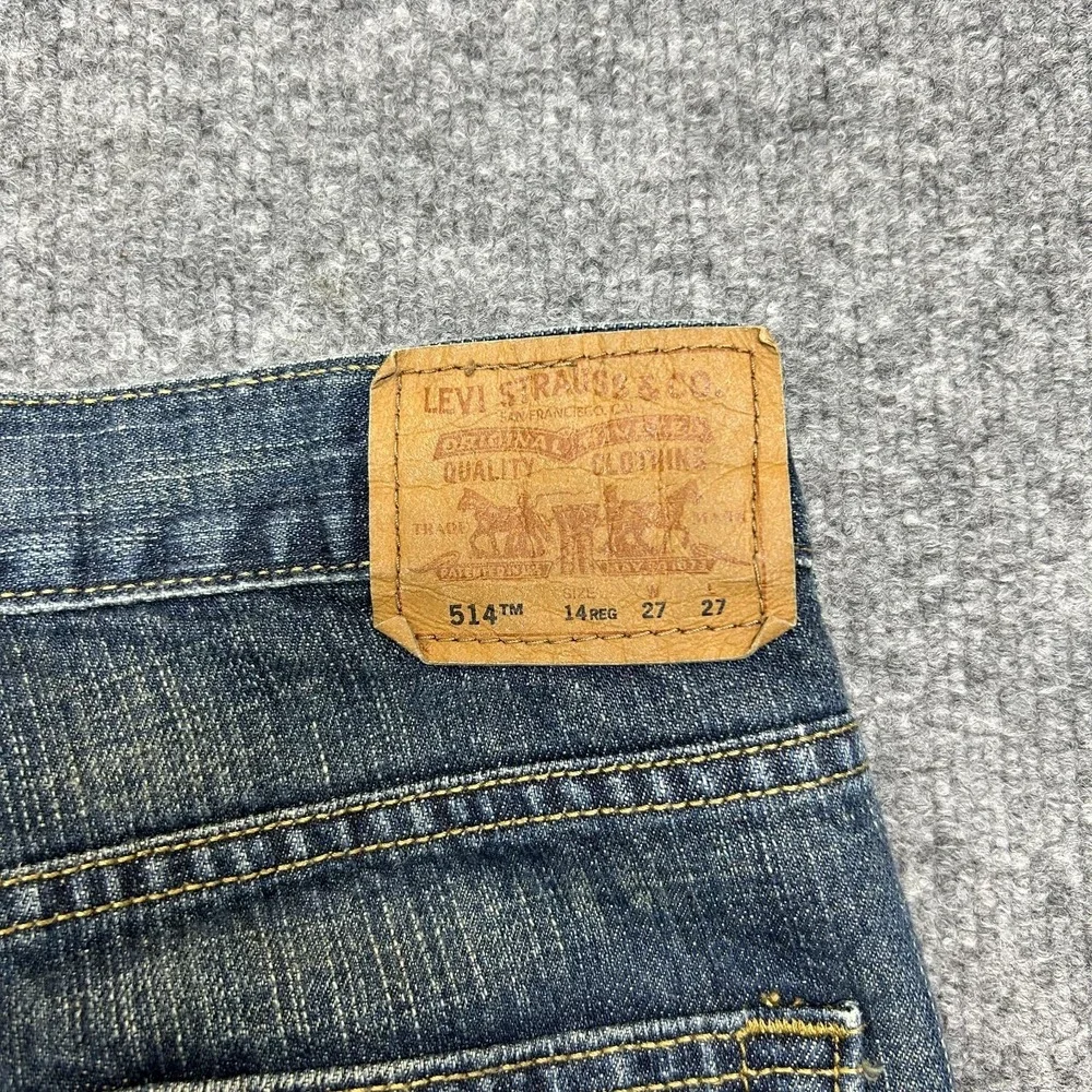 Levi's 514 Slim Straight Jeans Women's 14 Blue Denim Pockets‎ Classic - 29X28